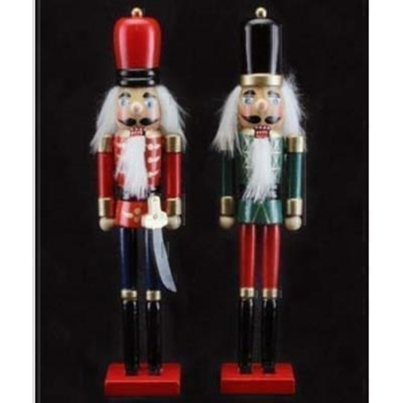 Choice of two Nutcracker figurines. The Nutcracker is a much loved Christmas story and popular ballet bring it into your home with these beautifully designed figurines by Gisela Graham. Price is for 1 figurine and the choice will be random unless specified. Approx size (LxWxD) 22x5x3.5cm